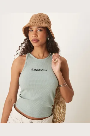 Dickies Ribstrikket top med centreret logo