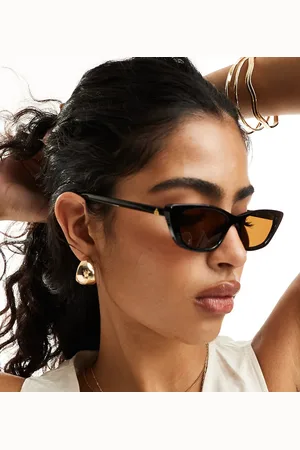 Aire X ASOS - Titania - Smalle solbriller med stel og brune glas