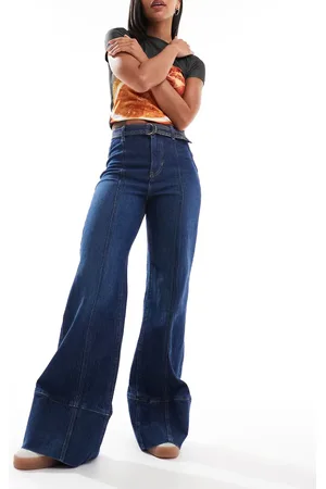 Free People Ryla - Højtaljede jeans i A-form i blå