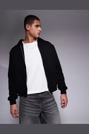 ASOS Premium - og oversized hættetrøje med firkantet pasform og lynlås i kraftigt stof på 400 gsm
