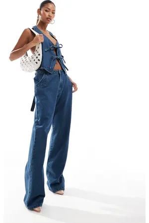 Aria Cove Denimjeans med vide ben i - Del af sæt