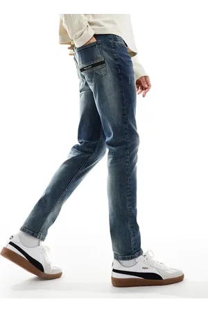 Marshall Artist Skinny-jeans i vintage-vask-Blå