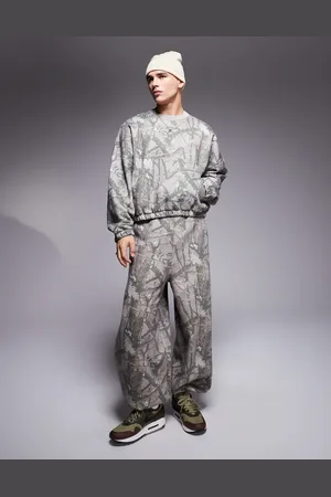 ASOS Baggy joggingbukser med ballonben og camouflageprint - Del af sæt-Multifarvet