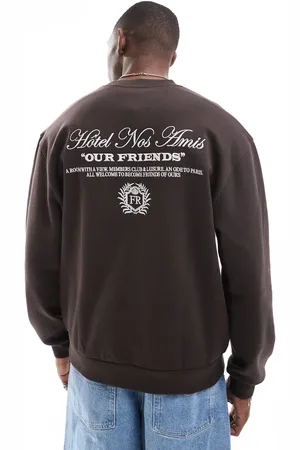 ASOS Mørkebrun oversized sweatshirt med print