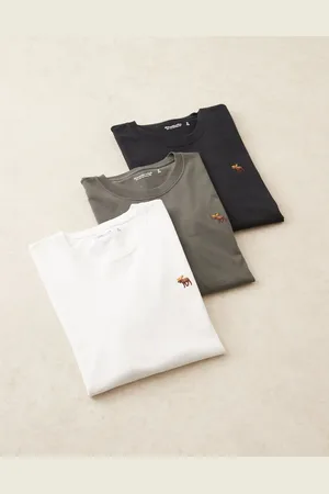 Abercrombie & Fitch Pakke med 3 langærmede T-shirts med ikonlogo i -Multifarvet