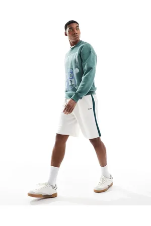 Hollister Løstsiddende shorts med college-logo og sidestribe-Neutral
