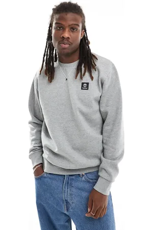 Timberland Grå sweatshirt med lille badgelogo