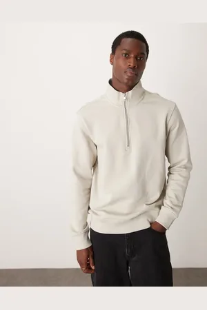MANGO Beige sweatshirt med kvart lynlås-Neutral