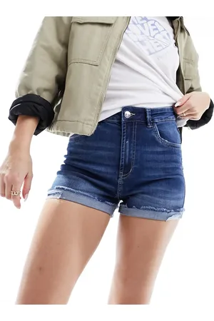 Pimkie Opsmøgede denimshorts i mellemblå