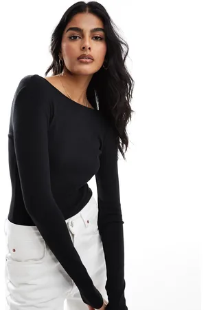 Cotton On Cotton On - Staple - Ribstrikket bodystocking med åben ryg i