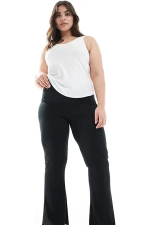 ASOS ASOS DESIGN Curve - Ribstrikkede bukser med svaj og bølgekanter i
