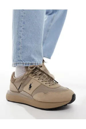 Ralph Lauren Train 89 - Lysebrune sneakers med logo
