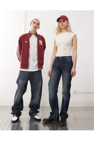 Cheap Monday Unisex - Anti - Stive jeans med lige ben i blå vintage-vask