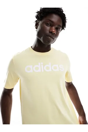 adidas Essentials - Gul T-shirt i jersey med broderet logo