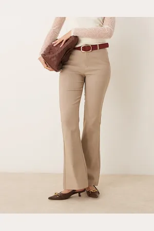Gina Tricot Gråbrune bootcut-bukser-Neutral