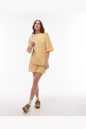 Topshop Shorts med tekstur og striber - Del af sæt
