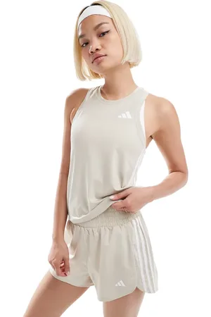 adidas Adidas Training - Training Essentials - Råhvid top med 3 striber-Neutral