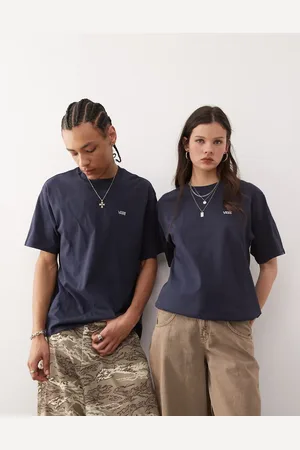 Vans Mørk oversized T-shirt med logo på venstre bryst