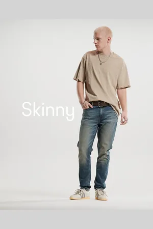 ASOS Skinny-jeans i farvet, mørkeblå vask