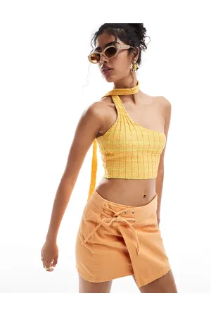 MANGO Strikket halterneck-croptop i