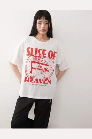 Noisy May Oversized T-shirt med kageprint