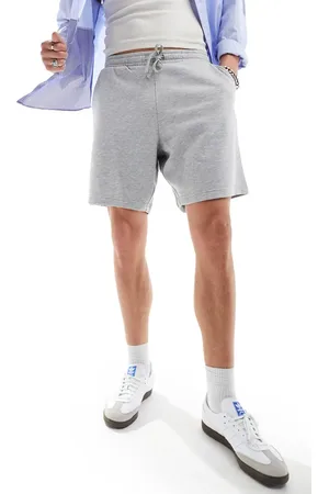 New Look Gråmelerede jerseyshorts
