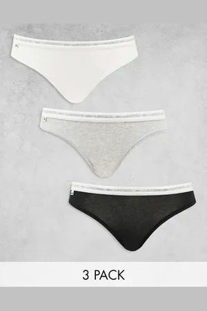 Lacoste Pakke med 3 par briefs i sort/grå/hvid