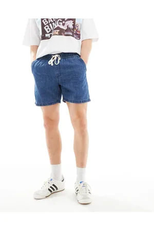 Cotton On Cotton On - Easy - Indigoblå denimshorts med løbesnor i taljen
