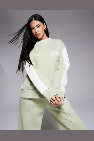 ASOS Weekend Collective - Ski - sweatshirt med sømdetaljer - Del af sæt