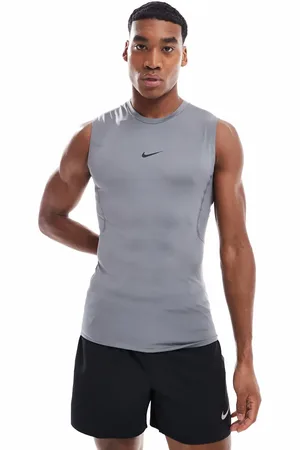 Nike Dri-FIT - Grå tætsiddende top-Sort