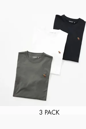 Abercrombie & Fitch Pakke med 3 langærmede T-shirts med logoikon i -Multifarvet