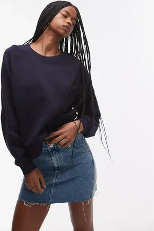 ARKET Blød sweatshirt i frotté med rund hals