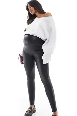 ONLY Only - Maternity - Sorte belagte leggings