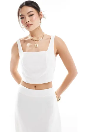 River Island Croptop i hør - Del af sæt