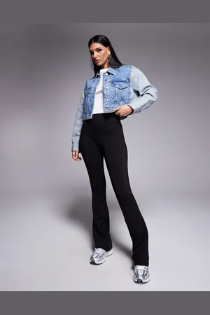 Stradivarius Formgivende sorte leggings i jersey med svaj