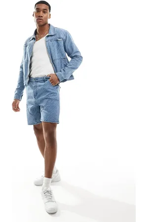 Liquor N Poker Oversized denimshorts med slidte detaljer - Del af sæt