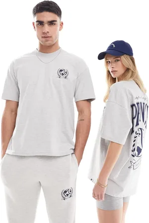 Prince Gråmeleret og unisex T-shirt med collegeprint - Del af sæt