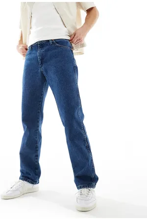 Wrangler 13MWZ - Originale cowboy-jeans med lige pasform i mellemblå vask