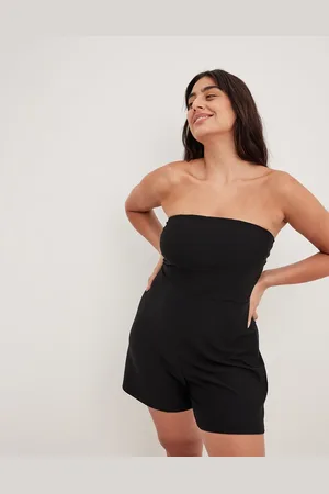 NA-KD Bandeau-playsuit i jersey