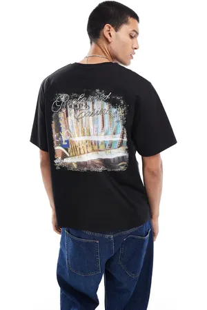 Reclaimed Oversized unisex-T-shirt med kasinoprint på ryggen