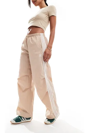 adidas Beige joggingbukser med 3 striber-Hvid