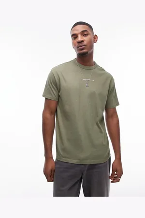 Tommy Hilfiger Armygrøn T-shirt med lille tekstlogo