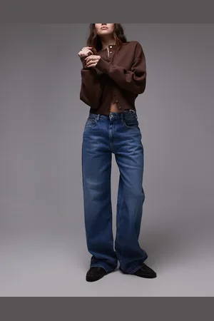 Tommy Hilfiger Mia - Afslappede jeans med lige ben og mellemhøj talje i mellemvask-Blå