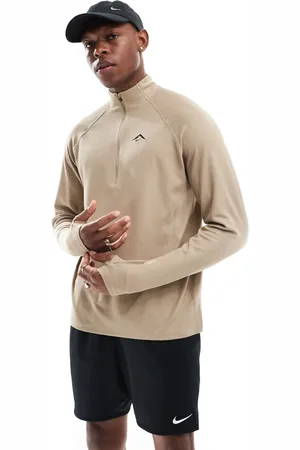 Nike Trail - sweatshirt med 1/4 lynlås-Neutral