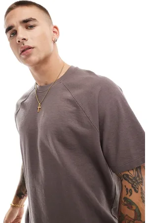 New Look Brun forvasket og tekstureret T-shirt