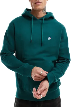 Parlez Avery - Mørkegrøn hættetrøje med logo