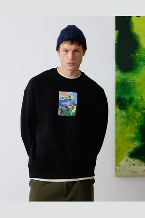 Topman X Alice Hartley - oversized sweatshirt med broderet blomsterprint foran og bagpå