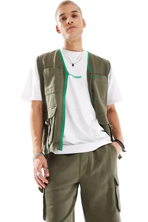 Barbour X ASOS - Peel - Kakifarvede cargoshorts-Grøn