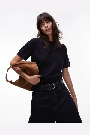 ARKET Marineblå T-shirt i merinould