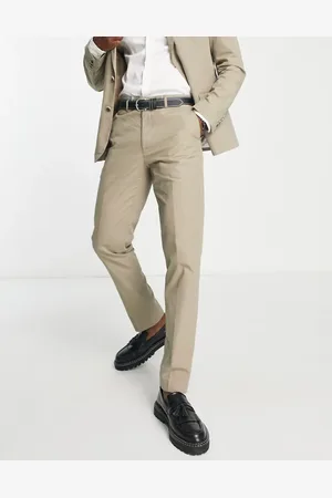 Harry Brown Brune Skinny-habitbukser i hør-Neutral